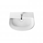 Axa Cinque Umywalka ścienna/stawiana na blat 63x47 cm z korkiem Click-clack i syfonem Biały połysk 364601+SI020+AF0015