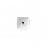 Axa Ciotola Umywalka stawiana na blat 40x40 cm i korkiem Click-clack z syfonem Biały połysk 1508001+AF0015+SI020