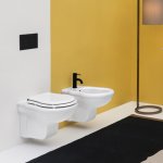 Axa Contea Miska ścienna 36x55 cm i deska WC zwykła Biały połysk 0606001+AA0601