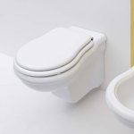 Axa Contea Miska ścienna 36x55 cm i deska WC zwykła Biały połysk 0606001+AA0601