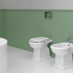 Axa Contea Miska stojąca 36x55 cm i deska WC zwykła Biały połysk 0601001+AA0601