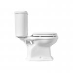 Axa Contea Miska stojąca 36x72 cm do kompaktu i zbiornik z deską WC Biały połysk 0601201+0605101+AA0601