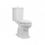 Axa Contea Miska stojąca 36x72 cm do kompaktu i zbiornik z deską WC Biały połysk 0601301+0605101+AA0601