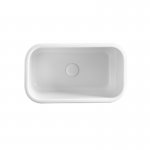 Axa COSA.H35 Umywalka stawiana na blat 30x50 cm z korkiem Click-clack Biały połysk 8660001+AF0015