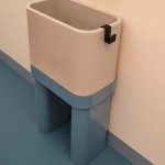 Axa COSA.H35 Umywalka stawiana na blat 30x50 cm Sahara mat z stojak pod umywalkę Avio Matt 8660010+SG8601418+AF001510