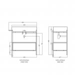 Axa COSA Szuflada 80x46,7 cm Biały mat MSC740BM