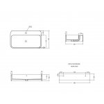 Axa COSA Umywalka stawiana na blat 45x80 cm z korkiem Click-clack Biały połysk 8630001+AF0015