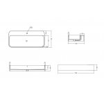 Axa COSA Umywalka stawiana na blat 45x100 cm z korkiem Click-clack Biały połysk 8640001+AF0015