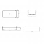 Axa COSA Umywalka stawiana na blat 45x80 cm z korkiem Clicki-clack Biały połysk 8631001+9AF0015