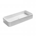 Axa COSA Umywalka stawiana na blat 45x100 cm z korkiem Click-clack Biały połysk 8641001 AF0015