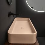 Axa COSA Umywalka stawiana na blat 45x100 cm z korkiem Click-clack Sahara Matt 8641010+AF001510