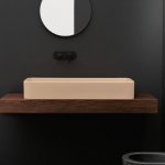 Axa COSA Umywalka stawiana na blat 45x100 cm z korkiem Click-clack Sahara Matt 8641010+AF001510