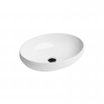 Axa DECUS Umywalka stawiana na blat 35x50 cm z korkiem Click-clack Biały połysk 8510001+AF0015