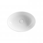 Axa DECUS Umywalka stawiana na blat 35x50 cm z korkiem Click-clack Biały połysk 8510001+AF0015