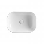 Axa DECUS Umywalka stawiana na blat 35x50 cm z korkiem Click-clack Biały połysk 8520001+AF0015