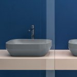 Axa DECUS Umywalka stawiana na blat 35x50 cm z korkiem Click-clack Grey matt 8520009+AF001509