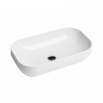 Axa DECUS Umywalka stawiana na blat 35x60 cm z korkiem Click-clack Biały połysk 8530001+AF0015