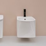 Axa DP Bidet ścienny 36x50,5 cm Biały połysk 8402001