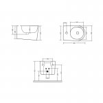 Axa DP Bidet ścienny 36x50,5 cm Biały połysk 8402001