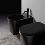 Axa DP Bidet ścienny 36x50,5 cm Czarny mat 8402007