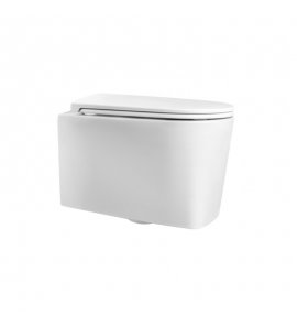 Axa DP Miska ścienna 36x50,5 cm z deską WC wolnoopadającą Biały połysk 8401001+AF8401