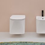 Axa DP Miska ścienna 36x50,5 cm z deską WC wolnoopadającą Biały połysk 8401001+AF8401