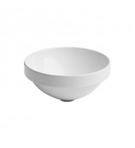 Axa DP Umywalka półwpuszczana w blat ∅ 40 cm z korkiem Click-clack Biały połysk 8410001+AF0015