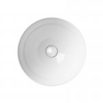 Axa DP Umywalka półwpuszczana w blat ∅ 40 cm z korkiem Click-clack Biały połysk 8410001+AF0015