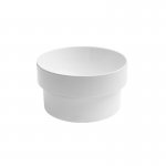 Axa DP Umywalka półwpuszczana w blat ∅ 40 cm z korkiem Click-clack Biały połysk 8420001+AF0015