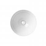 Axa DP Umywalka półwpuszczana w blat ∅ 40 cm z korkiem Click-clack Biały połysk 8420001+AF0015