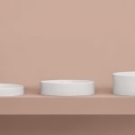 Axa DP Umywalka półwpuszczana w blat ∅ 40 cm z korkiem Click-clack Biały połysk 8420001+AF0015