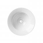 Axa DP Umywalka stawiana na blat ∅ 48 cm z korkiem Click-clack Biały połysk 8320001+AF0015