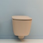 Axa EVA Miska ścienna 55x36 cm z deską WC wolnoopadającą Sahara Matt 8801410+AF8810