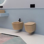 Axa EVA Miska ścienna 55x36 cm z deską WC wolnoopadającą Sahara Matt 8801410+AF8810