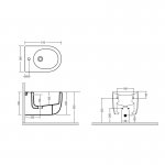 Axa Glomp Bidet ścienny 36,5x51 cm Czarny mat 0202007