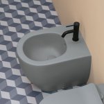 Axa Glomp Bidet stojący 36,5x51 cm Grey Matt 0202209