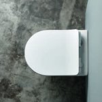 Axa Glomp Miska ścienna 36,5x51 cm i deska WC wolnoopadająca Biały połysk 0201001+319101