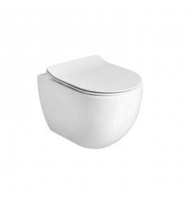 Axa Glomp Miska ścienna 37x46 cm i deska WC wolnoopadająca Biały połysk 0201201+329101