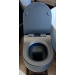 Axa Glomp Miska wisząca bezrantowa z deską WC wolnoopadającą 51x36,5 cm Nero matt/Czarny mat 0201007+319107