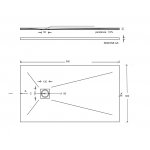 Axa H28 Brodzik kwadratowy 90x90 cm Biały APDMPL9090H28