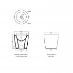 Axa KRACKLITE Umywalka stawiana na blat ∅ 46 cm z korkiem Click-clack z komodą owalną Biały połysk/Avio 8050001+AF0015+200M18