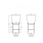 Axa KRACKLITE Umywalka stawiana na blat ∅ 46 cm z korkiem Click-clack z stojakiem i półką Szary mat/Czarny mat 8050009+AF001509+S8050007+R8050009