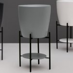 Axa KRACKLITE Umywalka stawiana na blat ∅ 46 cm z korkiem Click-clack z stojakiem i półką Szary mat/Czarny mat 8050009+AF001509+S8050007+R8050009