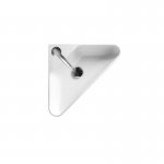 Axa Normal Umywalka narożna stawiana na blat 42,5x42,5 cm z korkiem Click-clack i syfonem Biały połysk WS10701V+AF0015+SI020