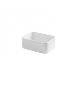 Axa Normal Umywalka prostokątna stawiana na blat 36x24,5 cm z korkiem Click-clack i syfonem Biały połysk WS10201V+AF0015+SI020