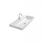 Axa Normal Umywalka ścienna/stawiana na blat 80x45 cm z korkiem Click-clack i syfonem Biały połysk WS11001F+AF0015+SI020