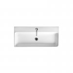 Axa Normal Umywalka ścienna/stawiana na blat 100x45 cm z korkiem Click-clack i syfonem Biały połysk WS10901F+AF0015+SI020