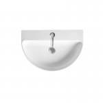 Axa Normal Umywalka ścienna/stawiana na blat 70x47 cm z korkiem Click-clack i syfonem Biały połysk WS11601F+AF0015+SI020