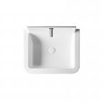 Axa RADICI Umywalka ścienna 60x48 cm z korkiem Click-clack Biały połysk 8730001+AF0015