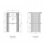 Axa SKYLAND Konstrukcja pod umywalkę Bourdeaux mat S3201416